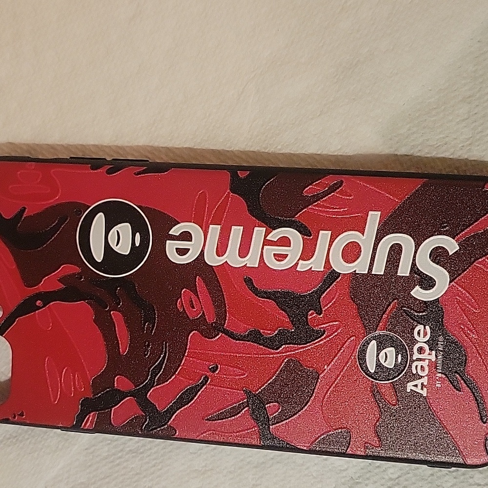 Supreme Aape Red and Black Phone Case for 7 Plus